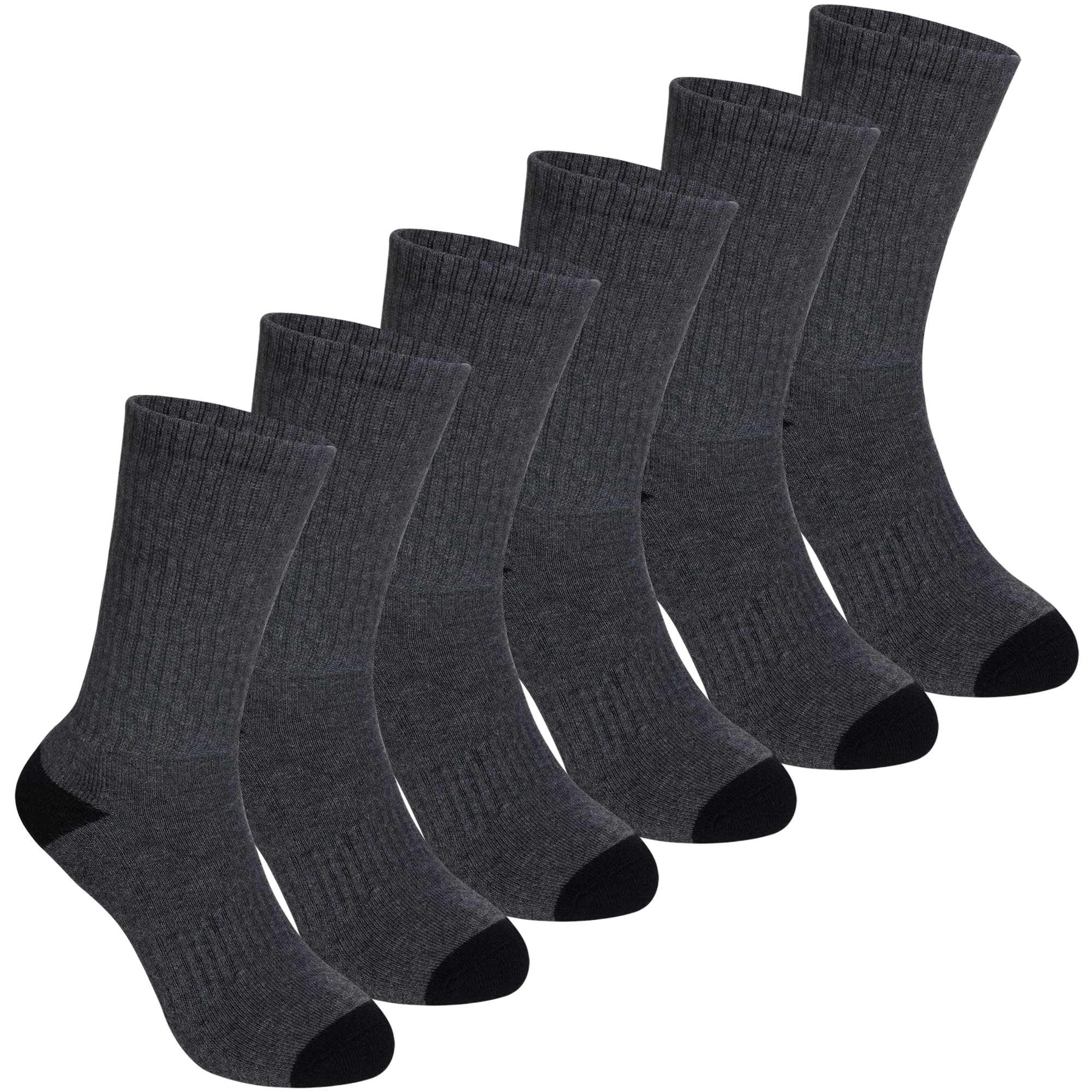 SeeyAN Kids Socks Boys Crew Athletic Half Cushioned Cotton Sport Running Breathable Socks 6 Pairs