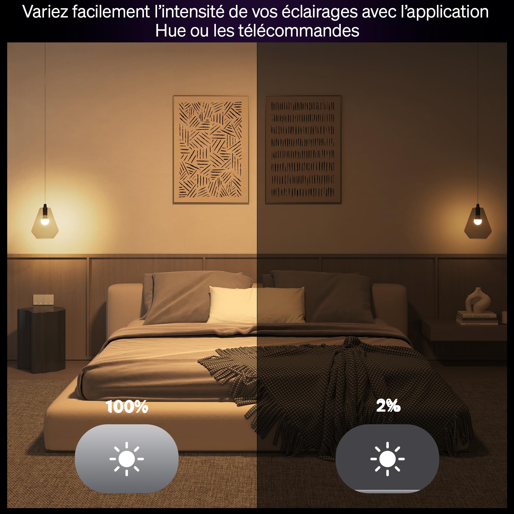 Philips Hue Essential Kit de démarrage avec Bridge+3 ampoules connectées GU10 Essential + Smart Button, WACA, 2200-6500 K, variable, Ampoule connectée compatible Alexa, Google Assistant, Apple Home