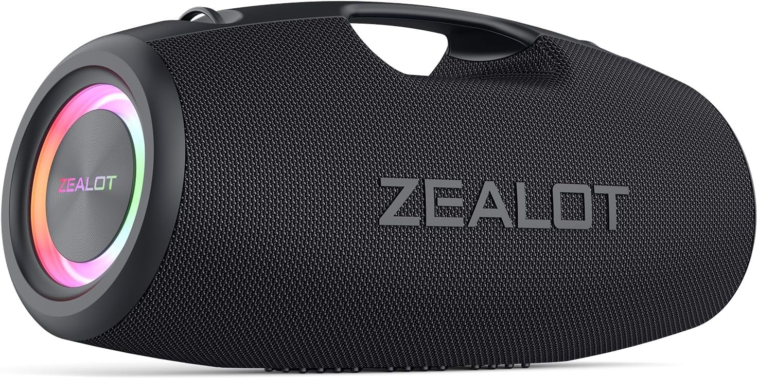 ZEALOT Enceinte Bluetooth,120W Haut – Parleur étanche IP67 avec lumière LED, Banque d’alimentation, Bluetooth 5.2, Grand Haut – Parleur extérieur, pour Camping, Plage, Cadeau - Les Beatles, Paul McCartney, John Lennon, RIngo Starr, George Harrison ZEALOT Enceinte Bluetooth,120W Haut - Parleur étanche IP67 avec lumière LED, Banque d'alimentation, Bluetooth 5.2, Grand Haut - Parleur extérieur, pour Camping, Plage, Cadeau