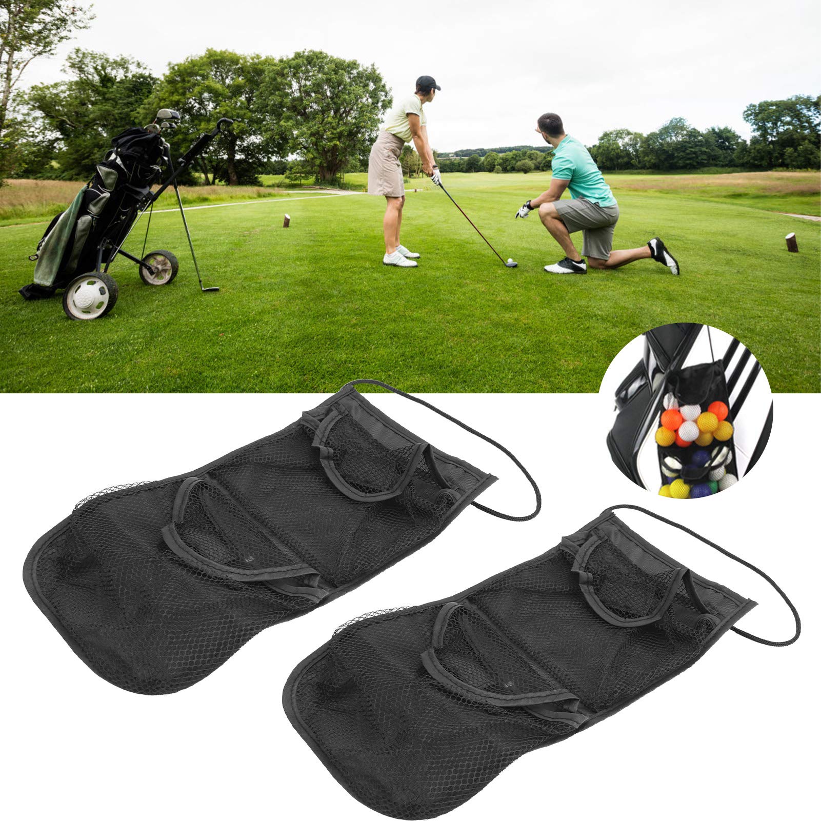PORTA PALLINE DA GOLF IN RETE DI NYLON GRANDE PORTATA CON CORDA PER GOLF