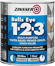 Zinsser Bulls Eye 1-2-3 Primer-Sealer & Stain Killer 500ml Ready Mixed Colour - White