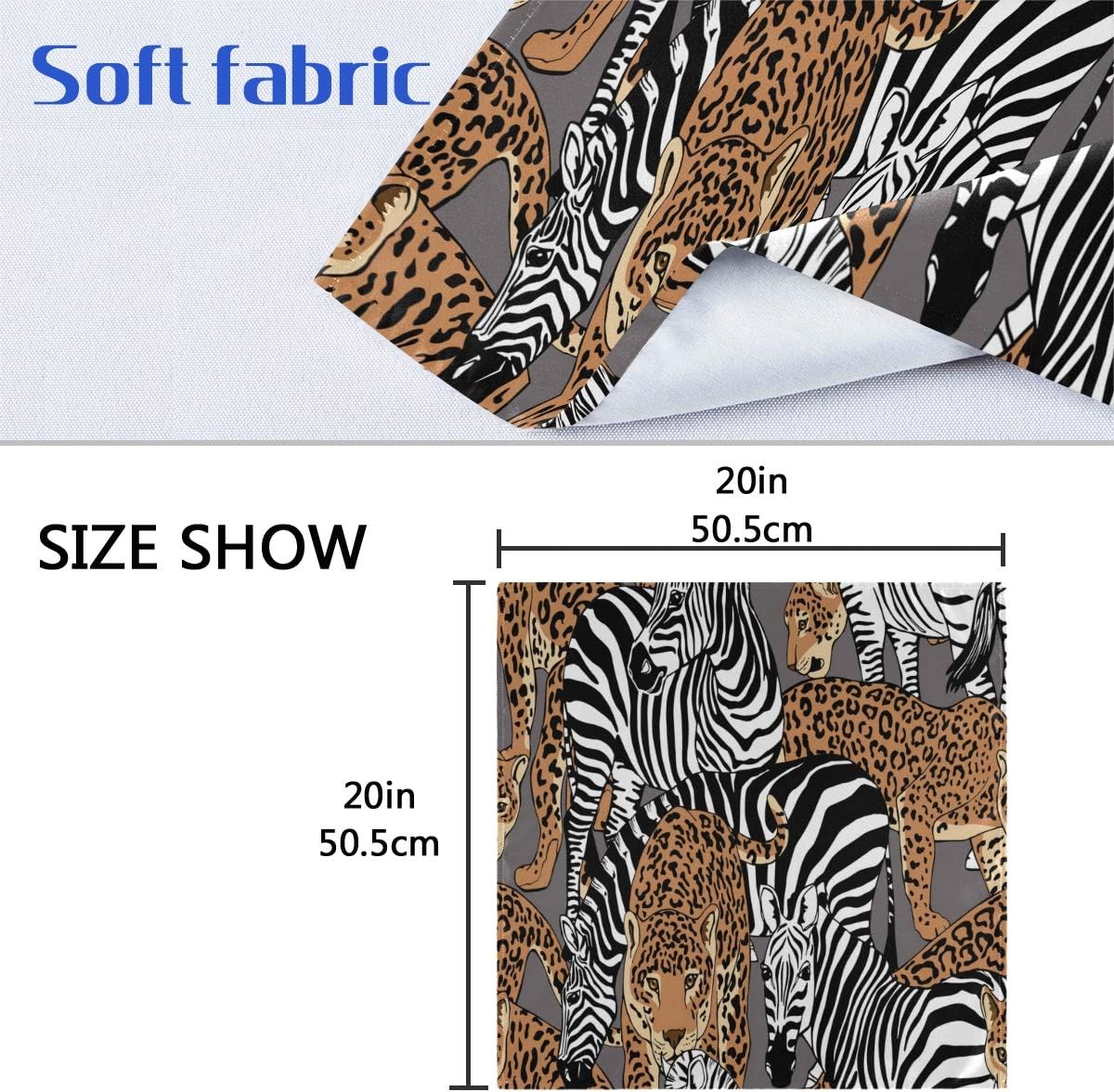 🔥 Flаѕh Sаlе XMCL AUUXVA Table Cloth Napkin Animal Zebra Leopard Print Washable Dinner Napkin for Weddings,Parties,Banquet Holiday Dinner & More,20X20,6 Piece Blасk Frіdау - 80% оƒƒ XMCL AUUXVA Table Cloth Napkin Animal Zebra Leopard Print Washable Dinner Napkin for Weddings,Parties,Banquet Holiday Dinner & More,20X20,6 Piece
