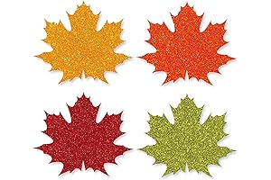 Fall Maple Leaf Glitter Paper Placemats (60Pcs)