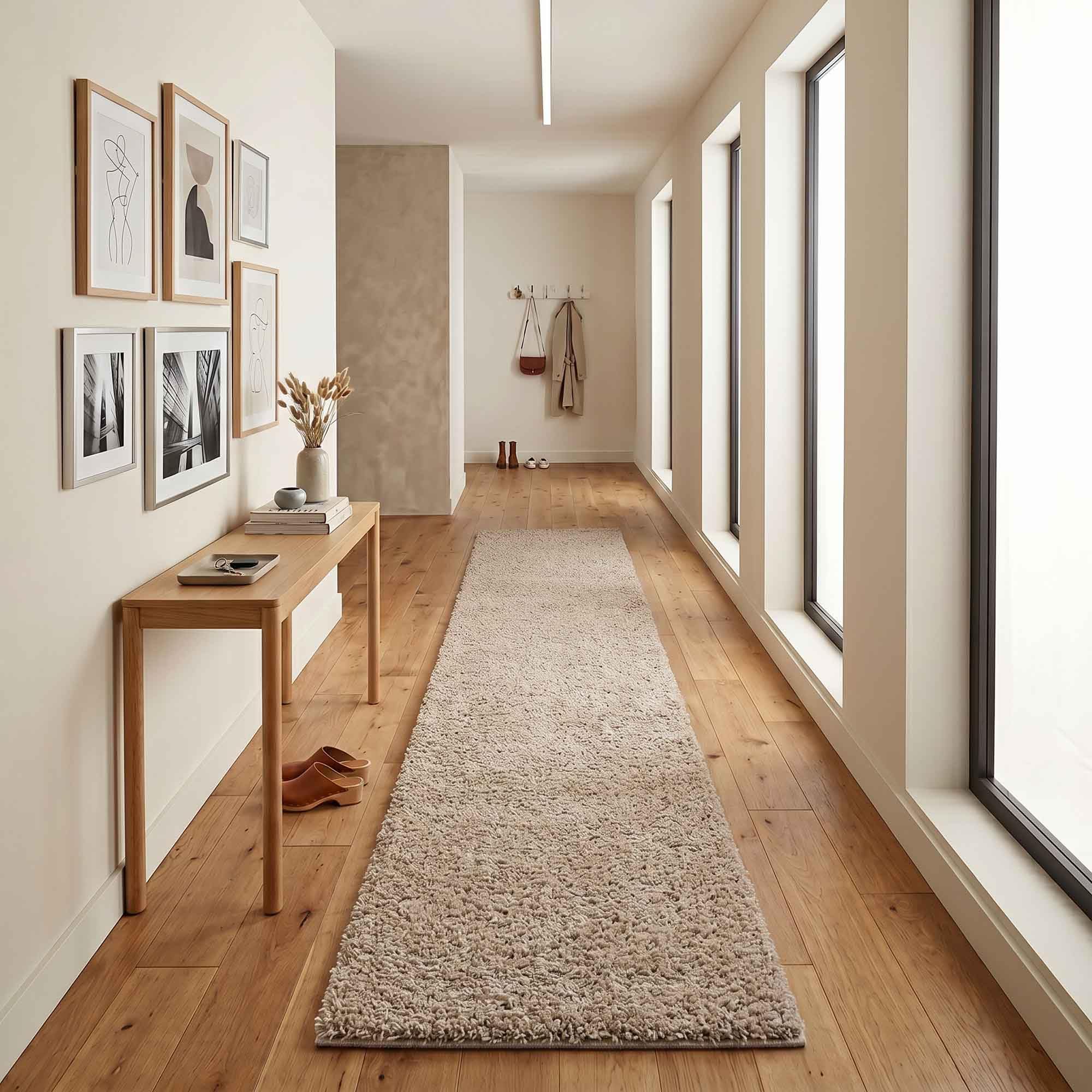 Rugs by Desire Ainsley Soft Shaggy Runner Rug, Light Beige, 60x220cm