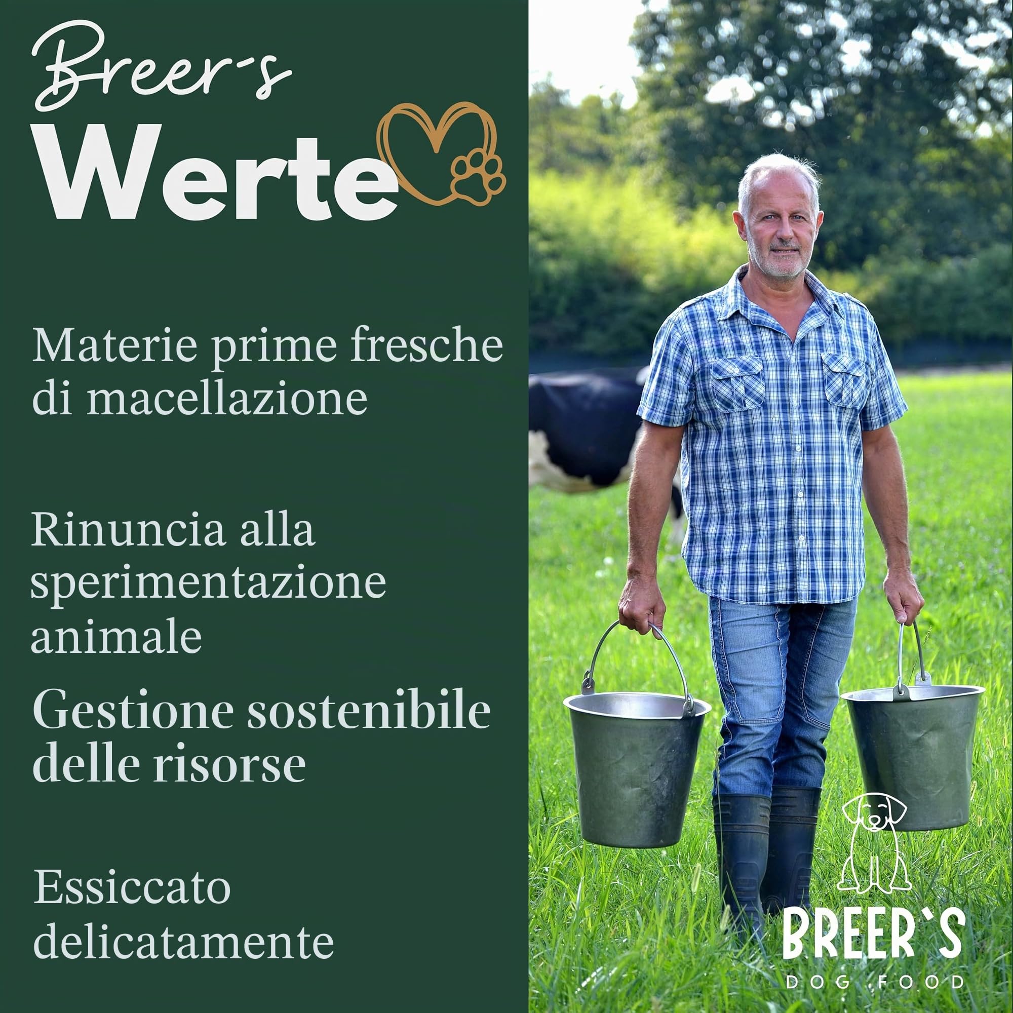BREERs - Cuoio capelluto secco per cani, 25 cm, 2 kg, senza cereali, produzione tedesca, articolo da masticare per cani di taglia grande