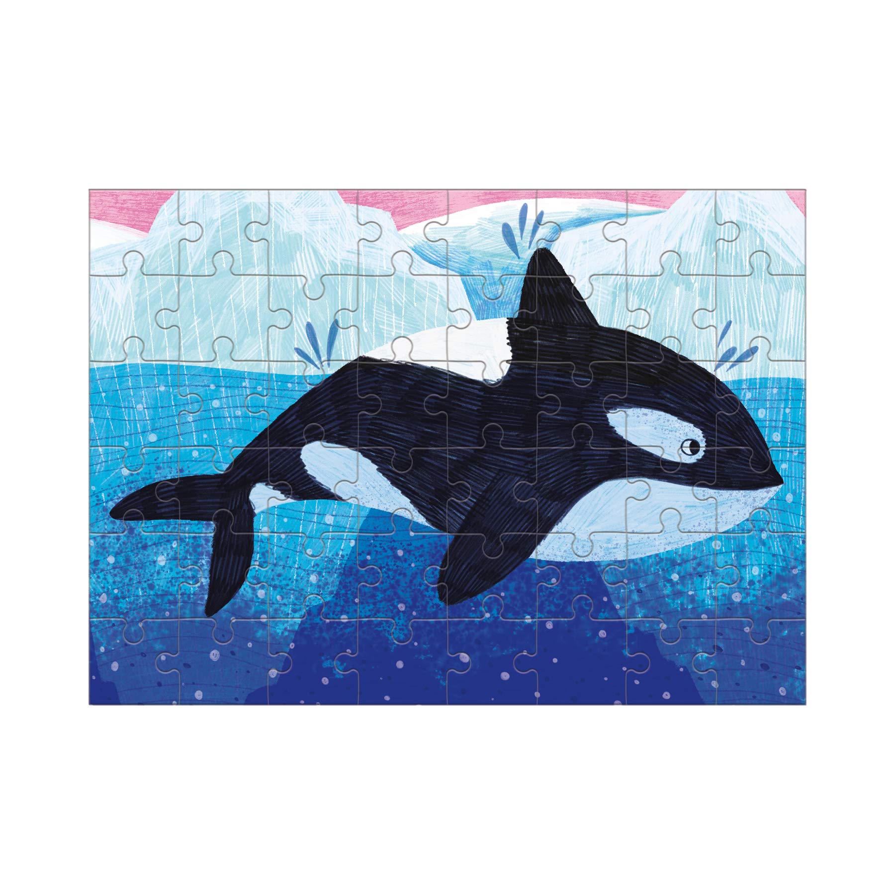 Amazon.com: Mudpuppy Orca – Mini Puzzle Featuring Arctic Seascape