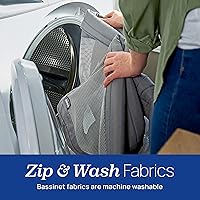 Vista 6 de Chicco LullaGo Anywhere - Moisés portátil, ligero, ahorra espacio con colchón impermeable y sábana bajera, apto para viajes, incluye bolsa de Letra