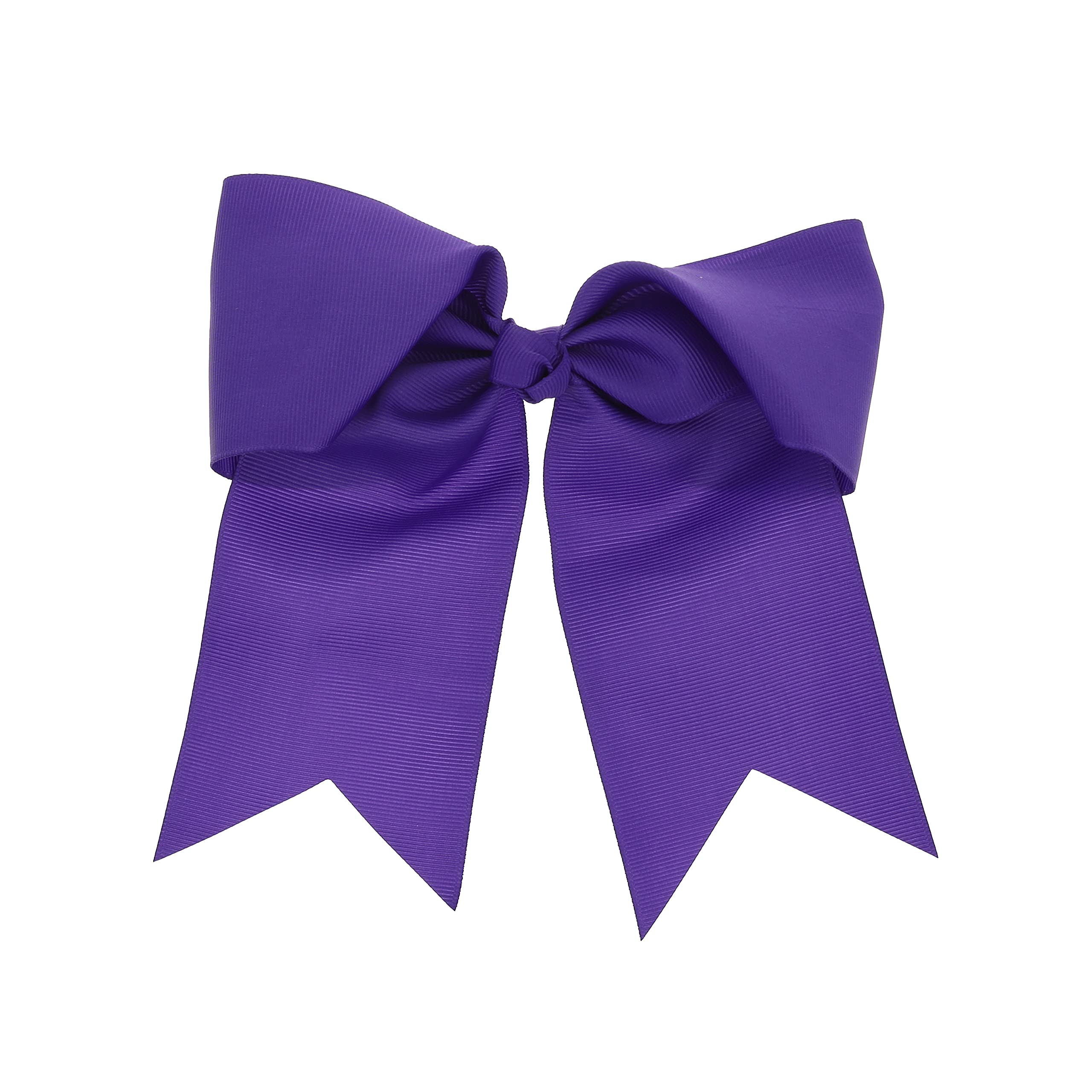 Jumbo Bow Clip with Tails (Dark Purple)