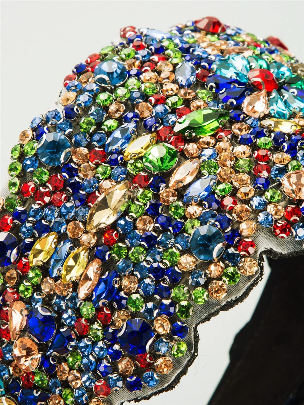 QTMY Diademas de cristal de diamantes de imitación para mujer,Accesorios de aro para el cabello, joyería para la cabeza, 562Colorful