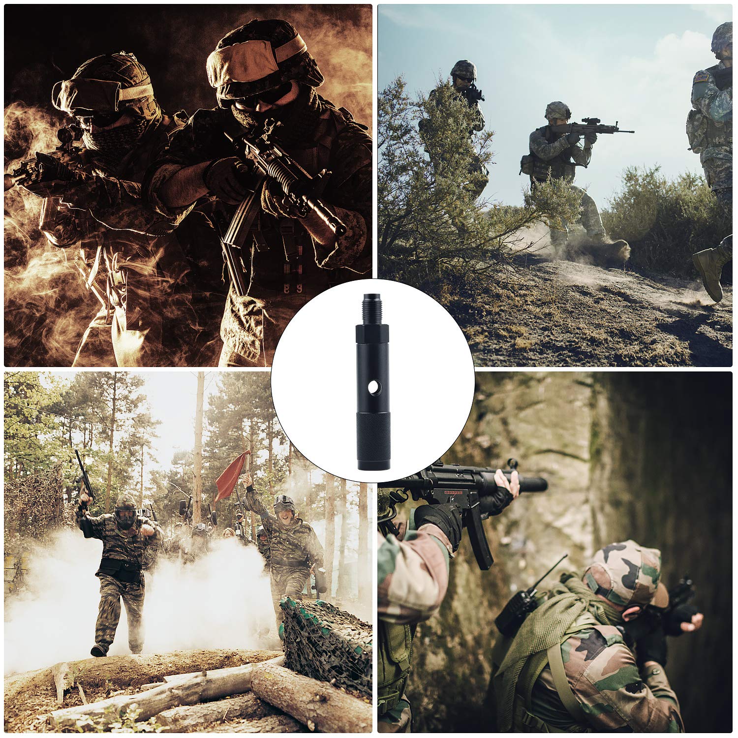 CPROSP Adaptador de Cambio Rápido de Paintball 12g para Cápsulas M16
