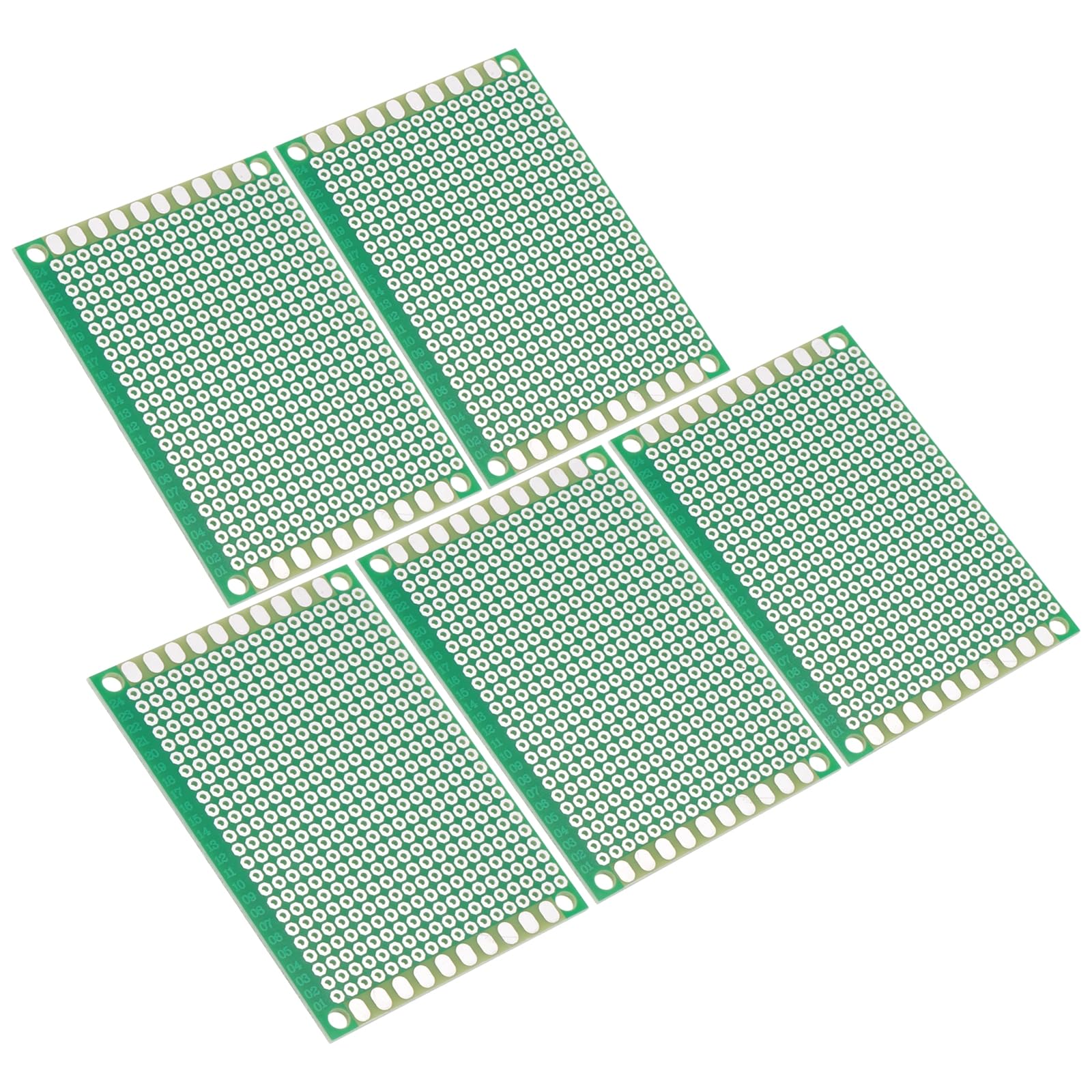 PATIKIL 2" x 2.8" Scheda PCB Circuito 5 Pz Schede Prototipo Monofaccia Per Saldatura DIY E Progetti Elettronici Schede Circuito Breadboard Saldabile Verde