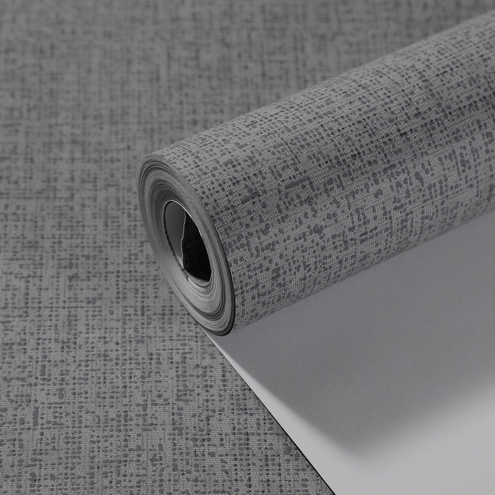 Baketron Mix Plain Thick Linen Textured Dark Grey and Black Wallpaper Free No Match Striped Boys Wallpaper for Bedroom Adults Living Room Lounge Hallway and Stairs