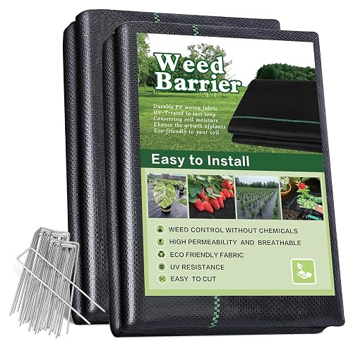 3x100FT Weed Barrier Landscape Fabric, 3.2oz Heavy Duty Garden Cloth,