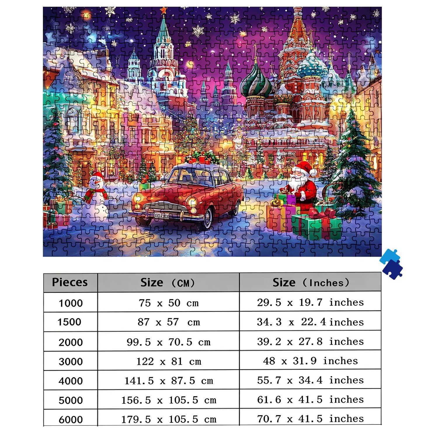 Puzzle 3000 elementów, drewniane puzzle dla dorosłych - Impossible Puzzle 122 x 81 cm niffy gra myśleniowa i łamigłówka dla kobiet i mężczyzn, gra rodzinna na wieczory z grami, prezent dla kobiet