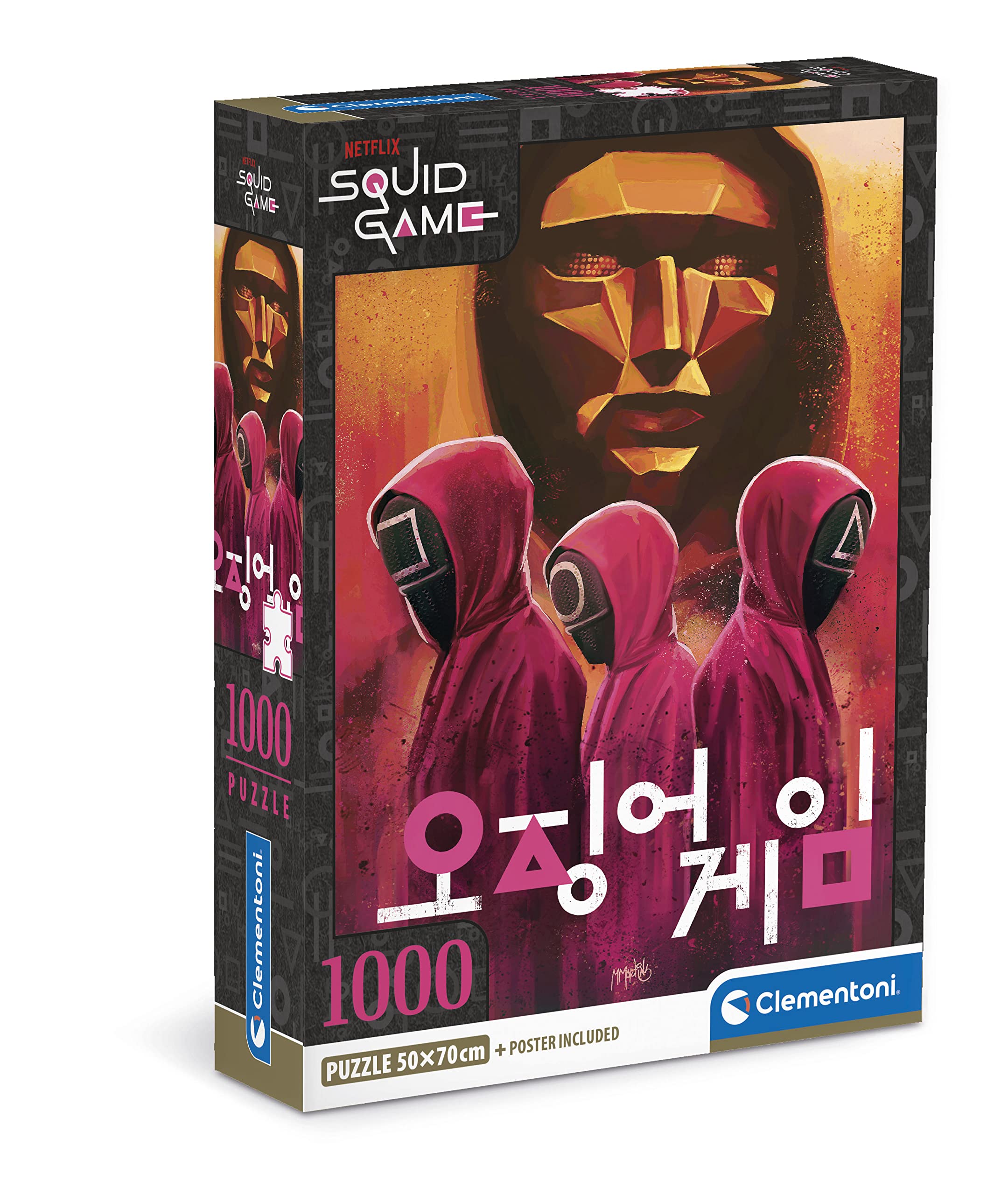 Clementoni 39715 Squid Game – 1000 parça – yetişkin, Netflix yapboz, İtalya'da üretilmiştir, çok renkli
