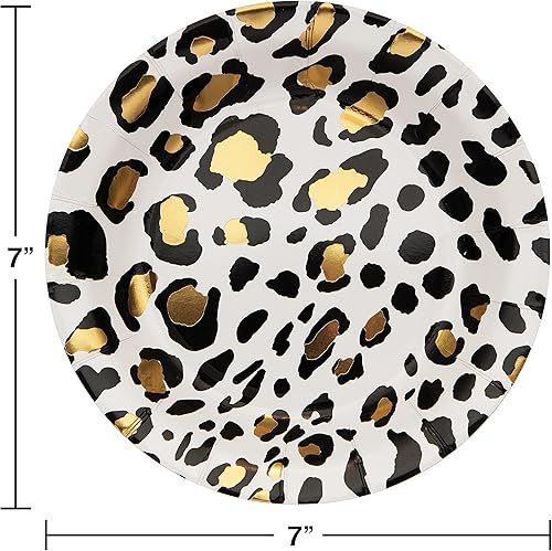 Miniatura 2 de Platos de postre de leopardo, 8 unidades