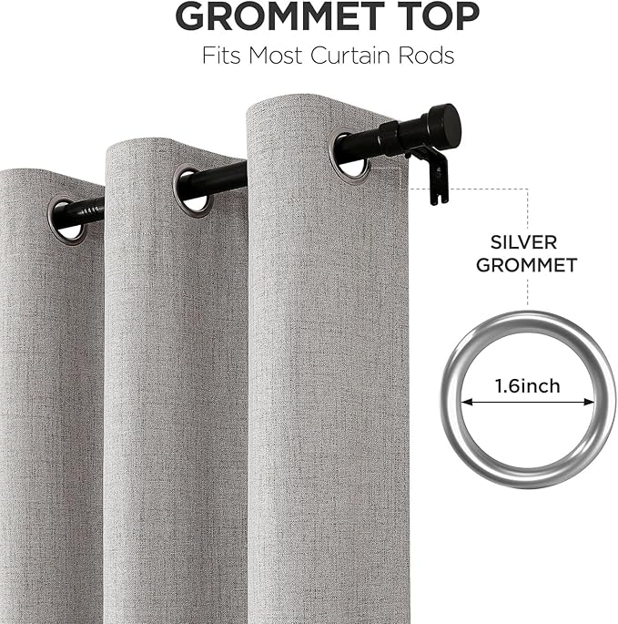 Cortinas Blackout Joydeco 96 Pulgadas, 2 Paneles con Ojales miniatura 5