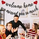 Gifloon Pre-Strung Welcome Home We Missed You So Much Banner for Military Army Returning, Homecoming Party Decorations, Black gallery image