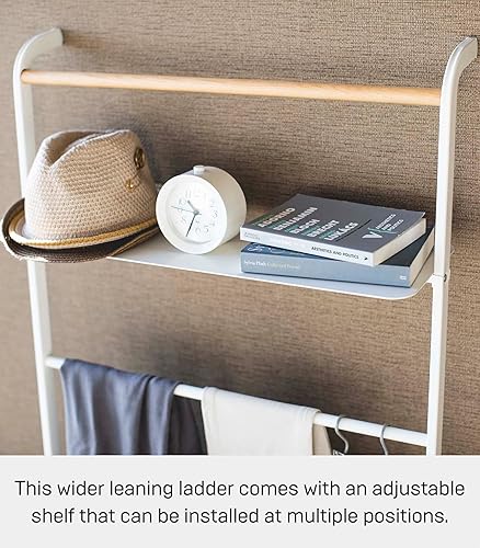 Miniatura 4 de YAMAZAKI home Escalera inclinada torre con estante blanco