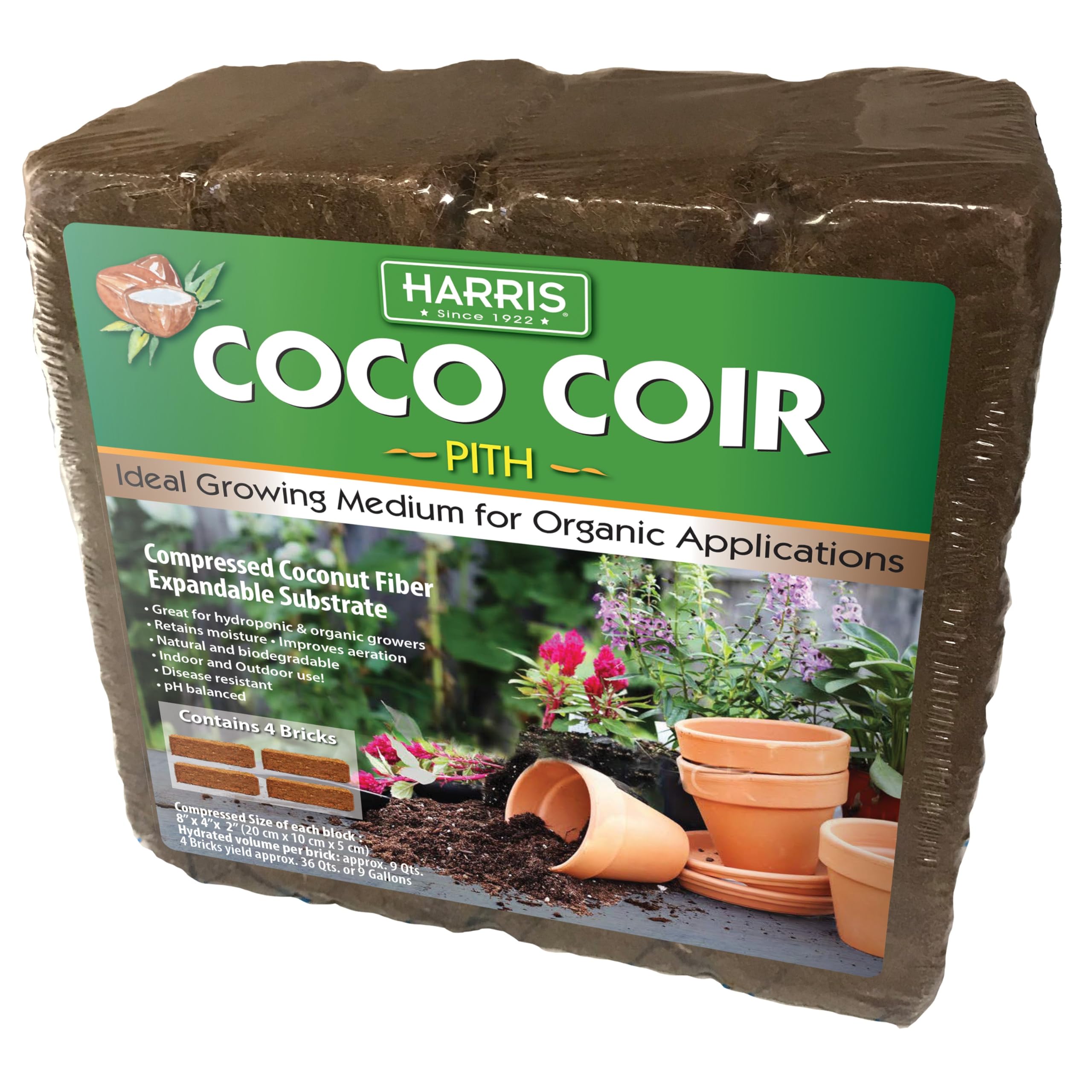 Amazon.com : Harris Coconut Coir Pith, Compressed Coconut Fiber