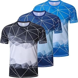 1 or 3er Pack Sport Tshirts Herren Funktionsshirt Farbverlauf Schnelltrocknend Atmungsaktive Trainingsshirt Fitness Laufshirt Kurzarm