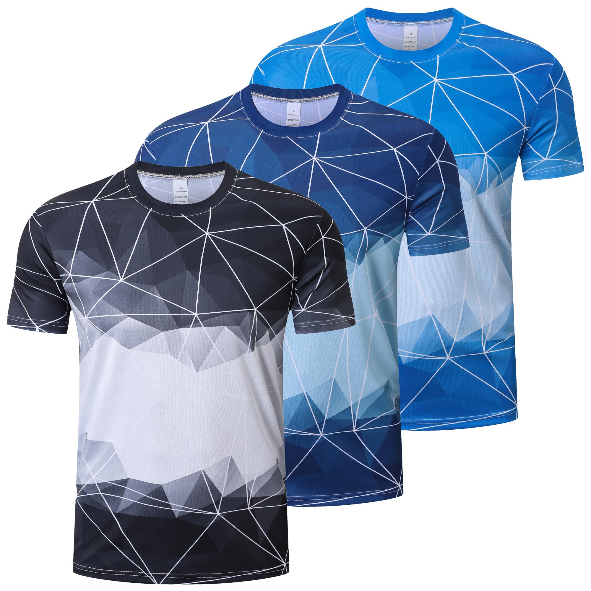 Cimic 1 or 3er Pack Sport Tshirts Herren Funktionsshirt Farbverlauf Schnelltrocknend Atmungsaktive Trainingsshirt Fitness Laufshirt Kurzarm