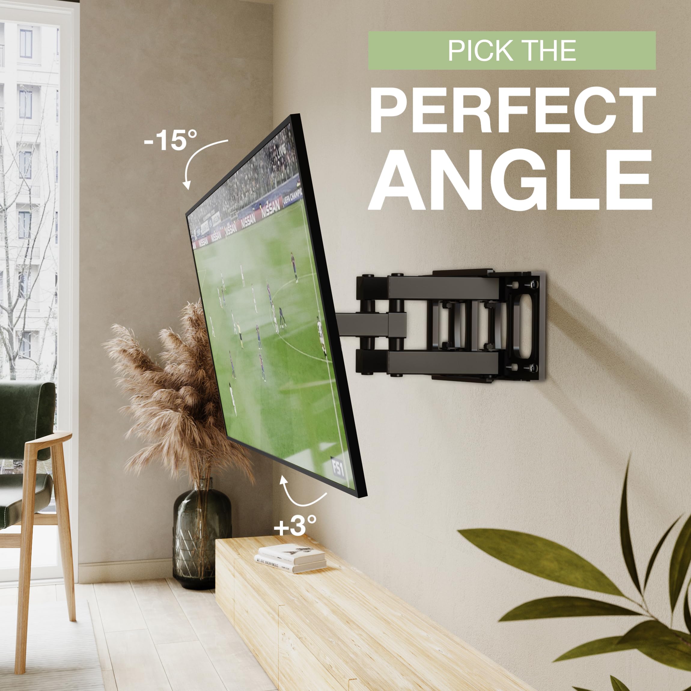 Muurbeugel Draaibare TV-Beugel (37″ - 80