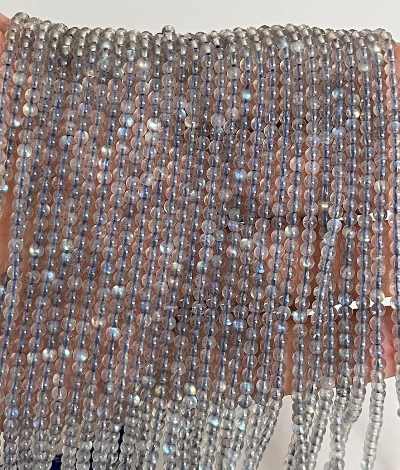 Perles en pierre précieuse labradorite naturelle 2mm de qualité supérieure pour joailliers