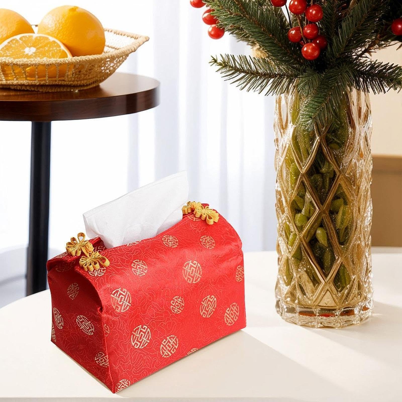 CALANDIS™ Cosmetic Storage Box Convenient Tissue Box Cover for Countertops Home Office Red | Storage Boxes | Home Organization | Household Supplies & Cleaning 4