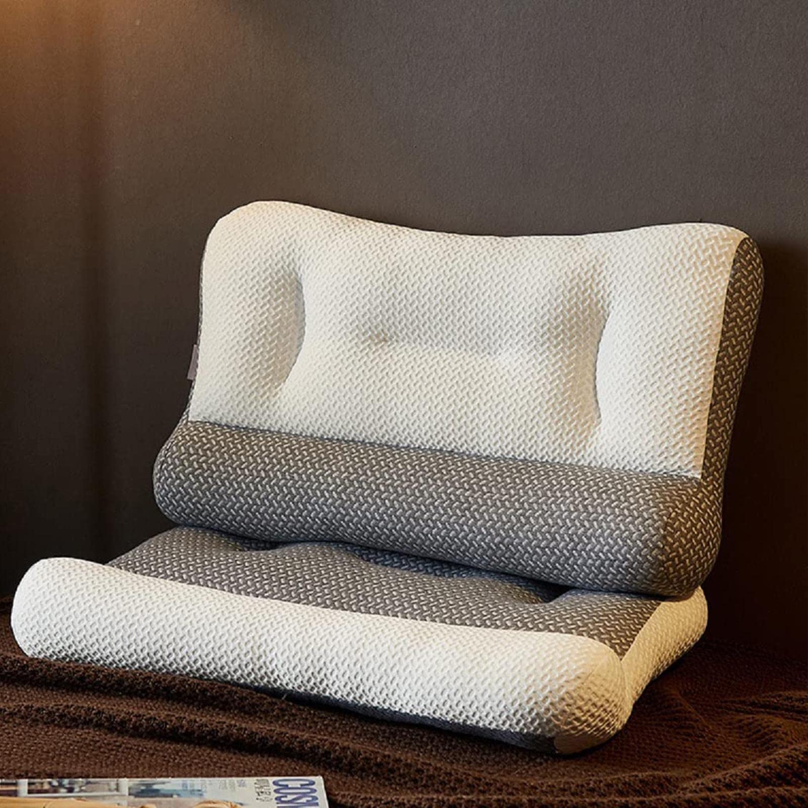 Almohada Cervical, cojín Transpirable, cojín ergonómico para con Almohada Lavable, Almohada ortopédica para , Espalda y Vientre