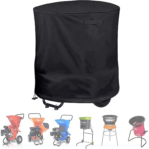 Waterproof Heavy-Duty Wood Chipper Shredder Mulcher Cover for Wood Chipper Shredder Mulcher and Leaf Mulcher(33"x45"),Black