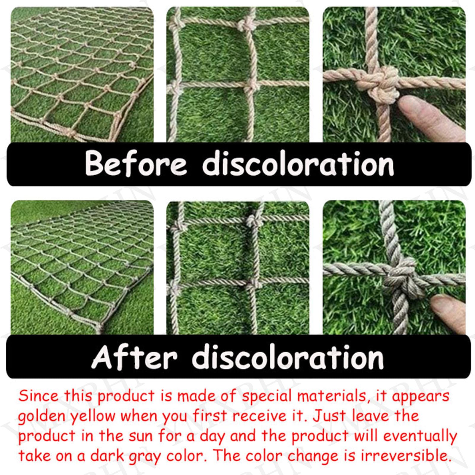 Ciężka siatka wspinaczkowa dla - Outdoor Safety Cargo Line do zestawów huśtawkowych, plac zabaw Treehouse - 100 x 100 cm trwały sprzęt do zabawy na przygody na podwórku