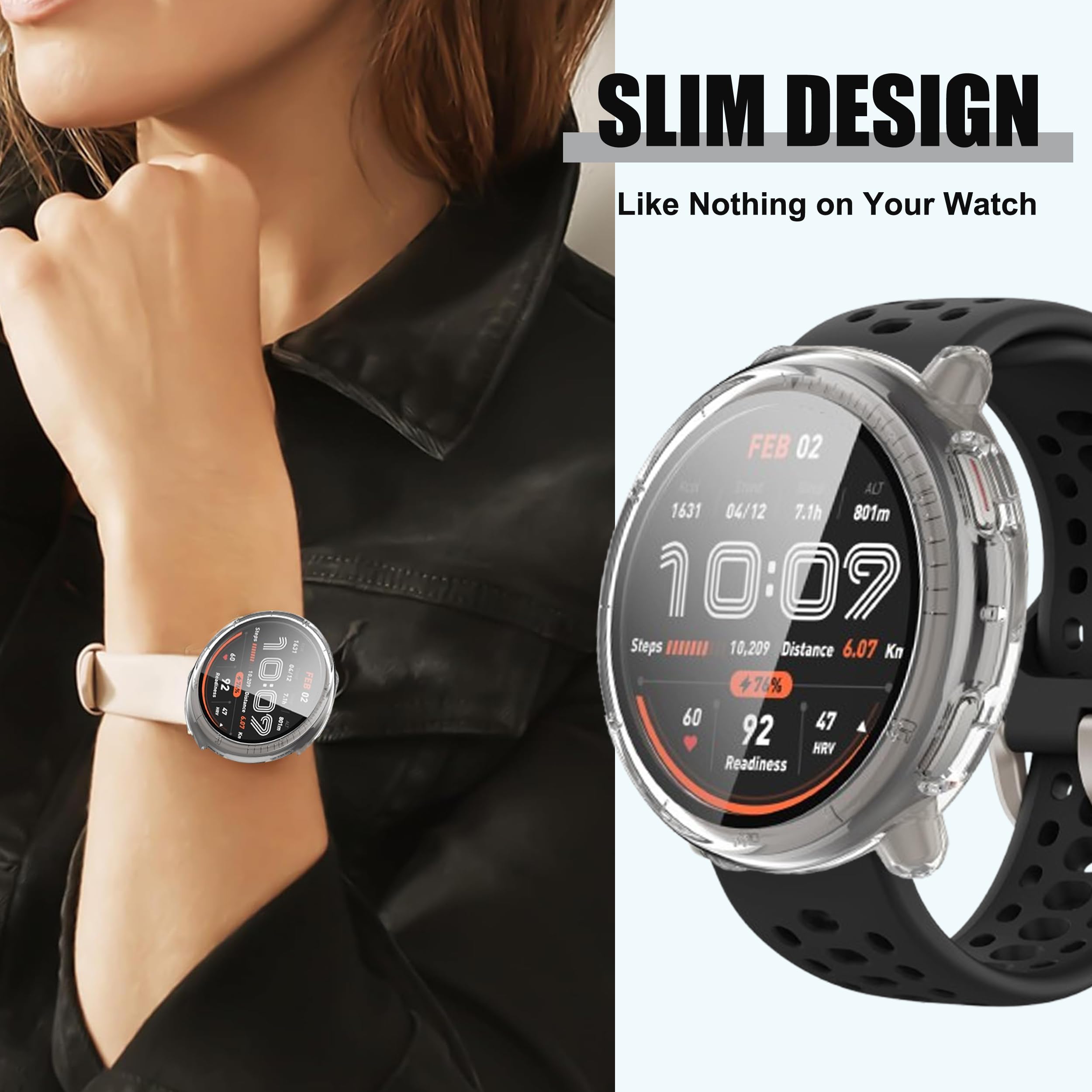 Camokia Displayschutz Für Amazfit Active 2 44mm - 2 Stück Panzerglas Folie