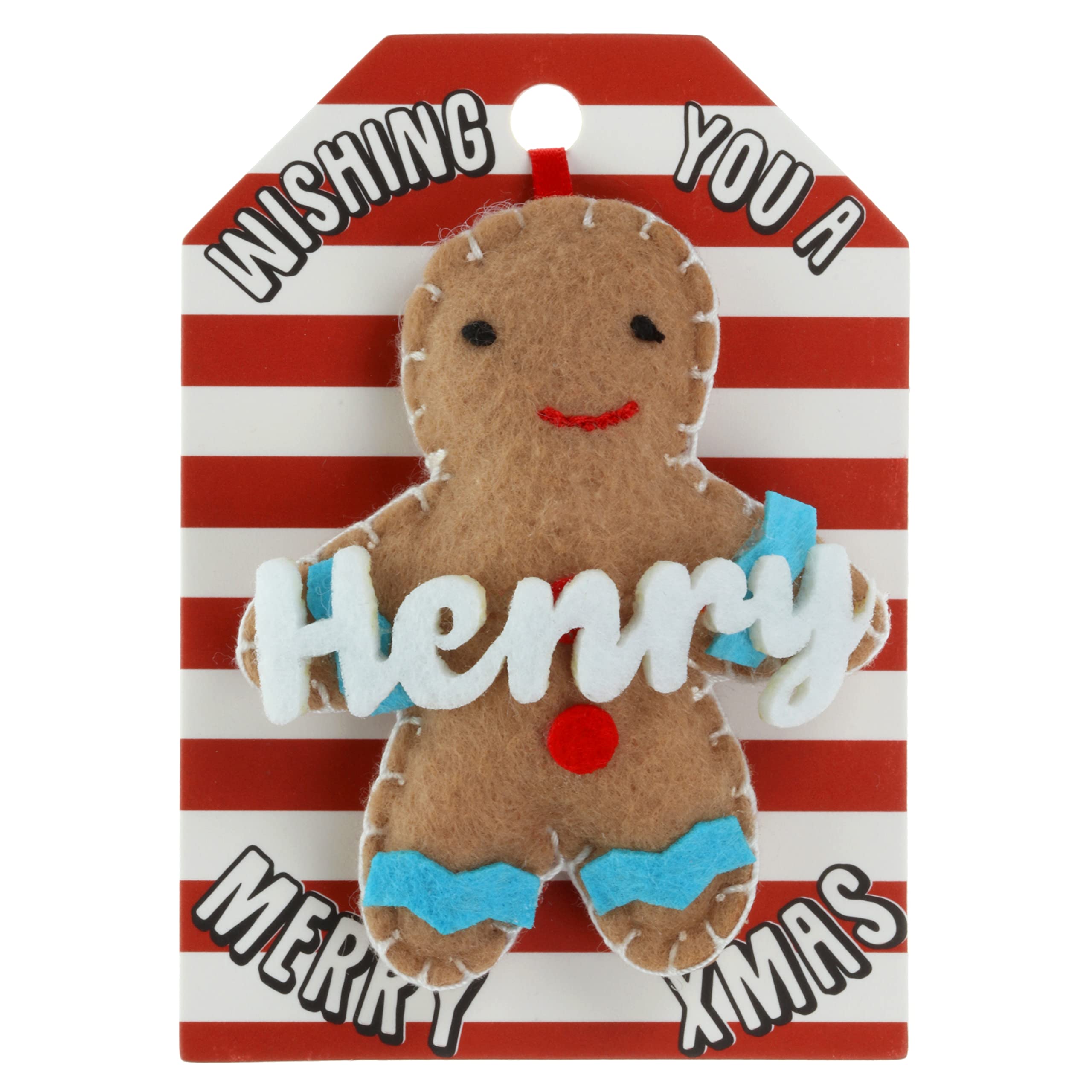 Henry Name Gingerbread Man Christmas Tree Bauble Decoration Hanging Gift