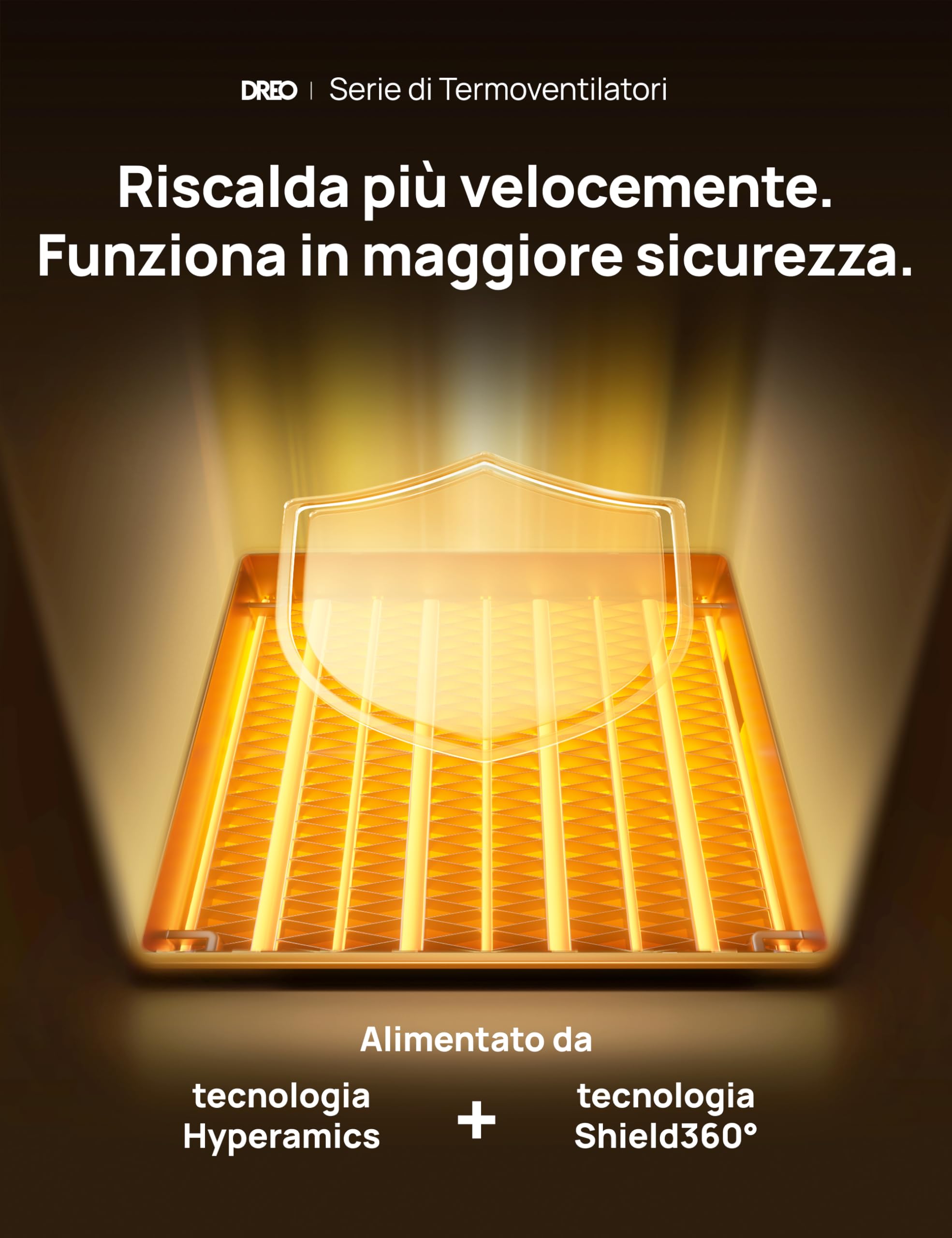 DREO Termoventilatore a risparmio energetico, silenzioso, riscaldamento elettrico da 1500 W, con telecomando, riscaldamento elettrico oscillante a 70°, timer da 12 ore, 3 modalità 3 velocità