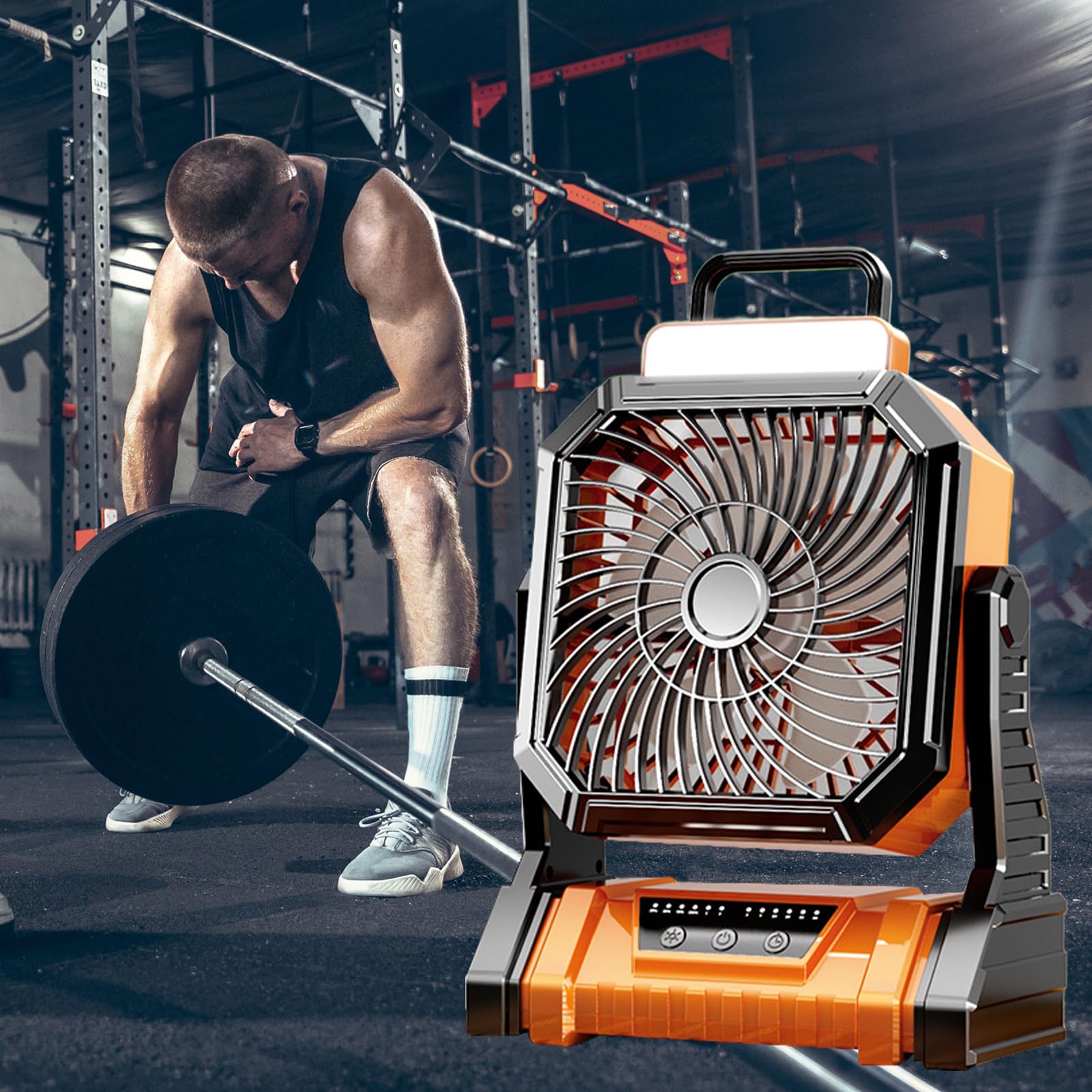 Ventiladores Camping Para Tiendas 5400 mAh Soplador De Aire 4 Modos, | Ventilador De Camping Personal Compacto Linterna, exteriores, interiores, tienda, playa, viaje, deportes,