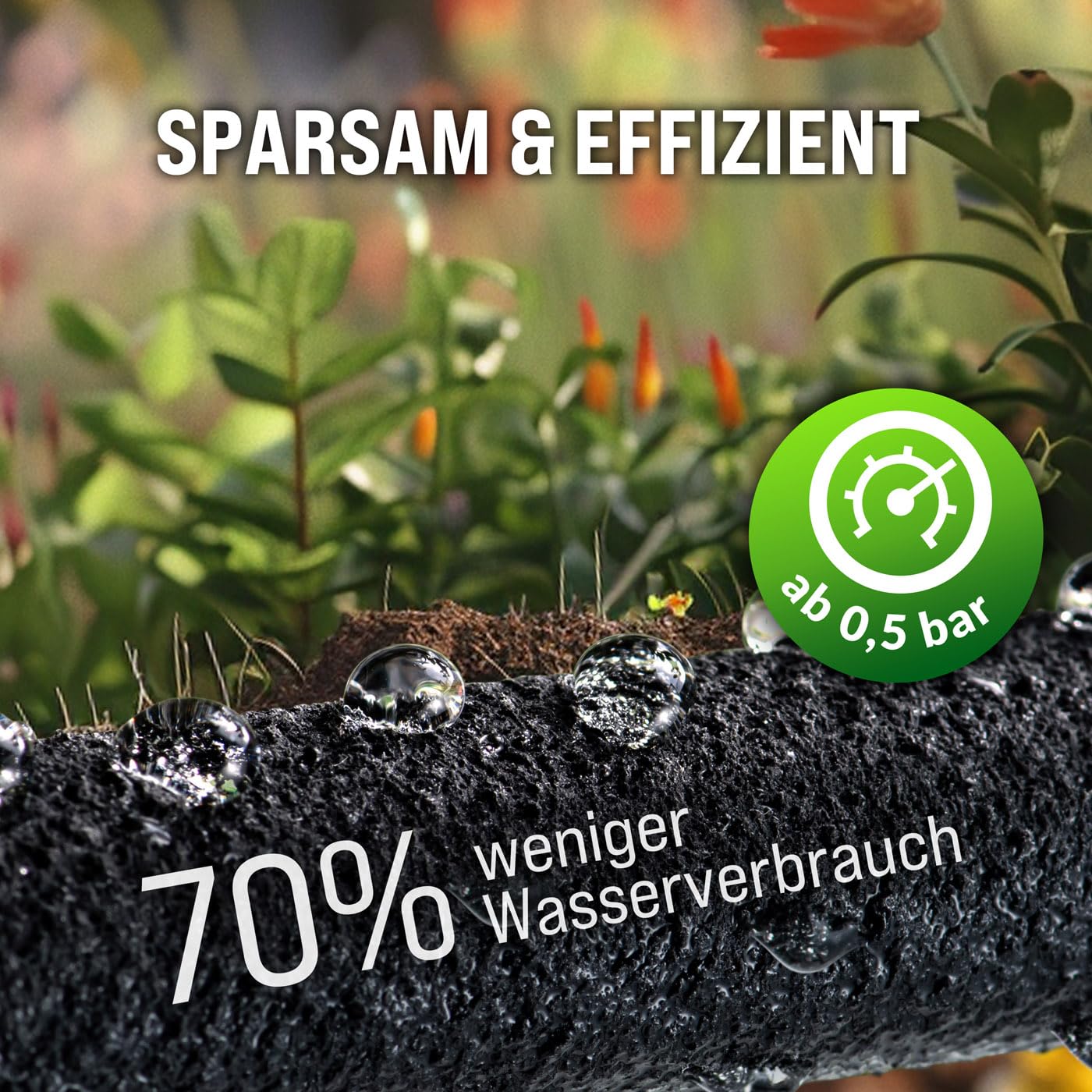 Set Tubo Poroso Per Irrigazione A Goccia 50 M, Tubo Gocciolante Da Giardino Per Prati,Patii - Foto 10