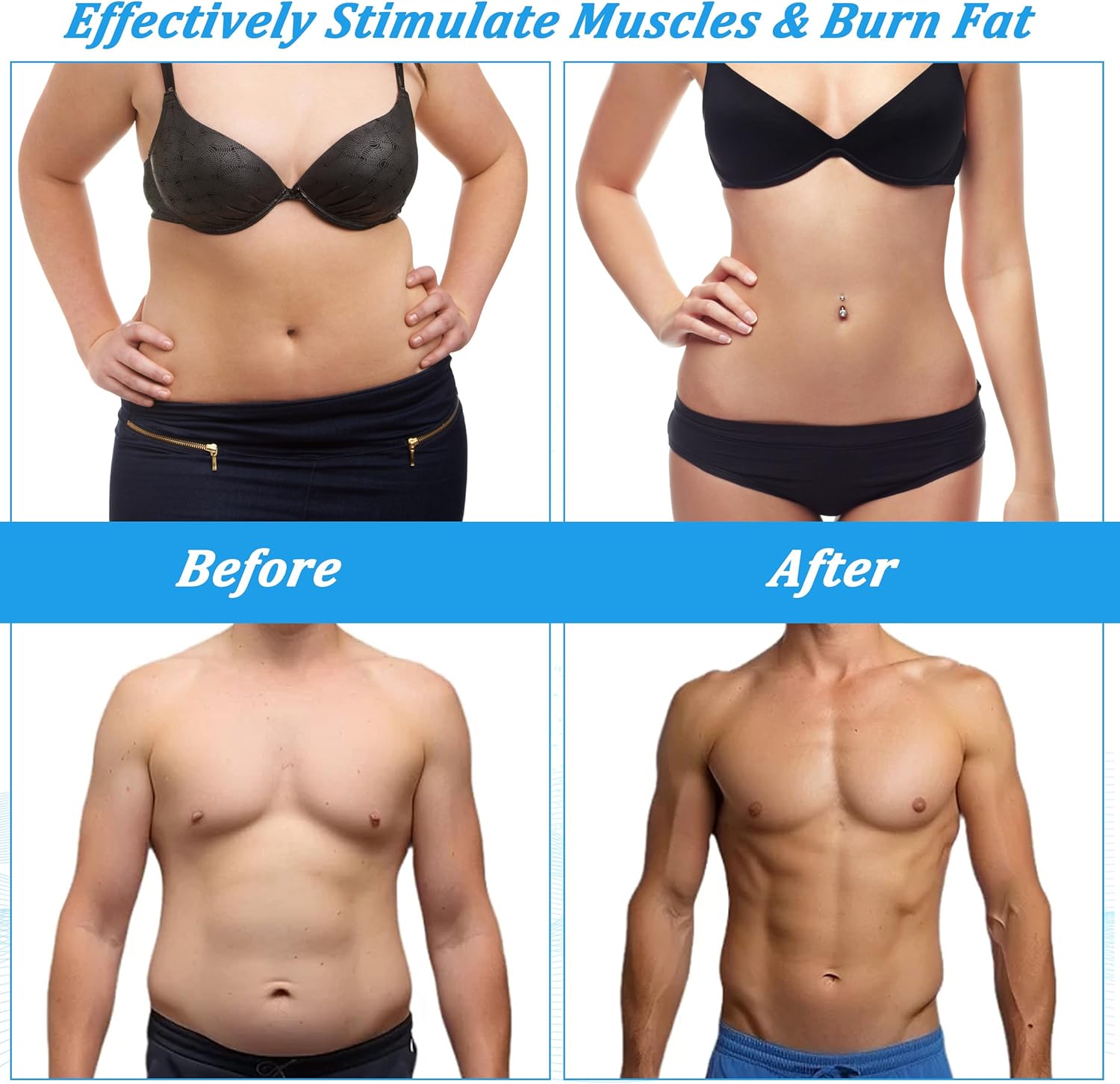 ABS Stimulator Muscle Toner，AB Machine for Abdomen/Arm/Leg，Muscle Stimulator for Muscle Growth, Ab Toning Belt Muscle Stimulator for Men and Women 1 Pack - Image 4