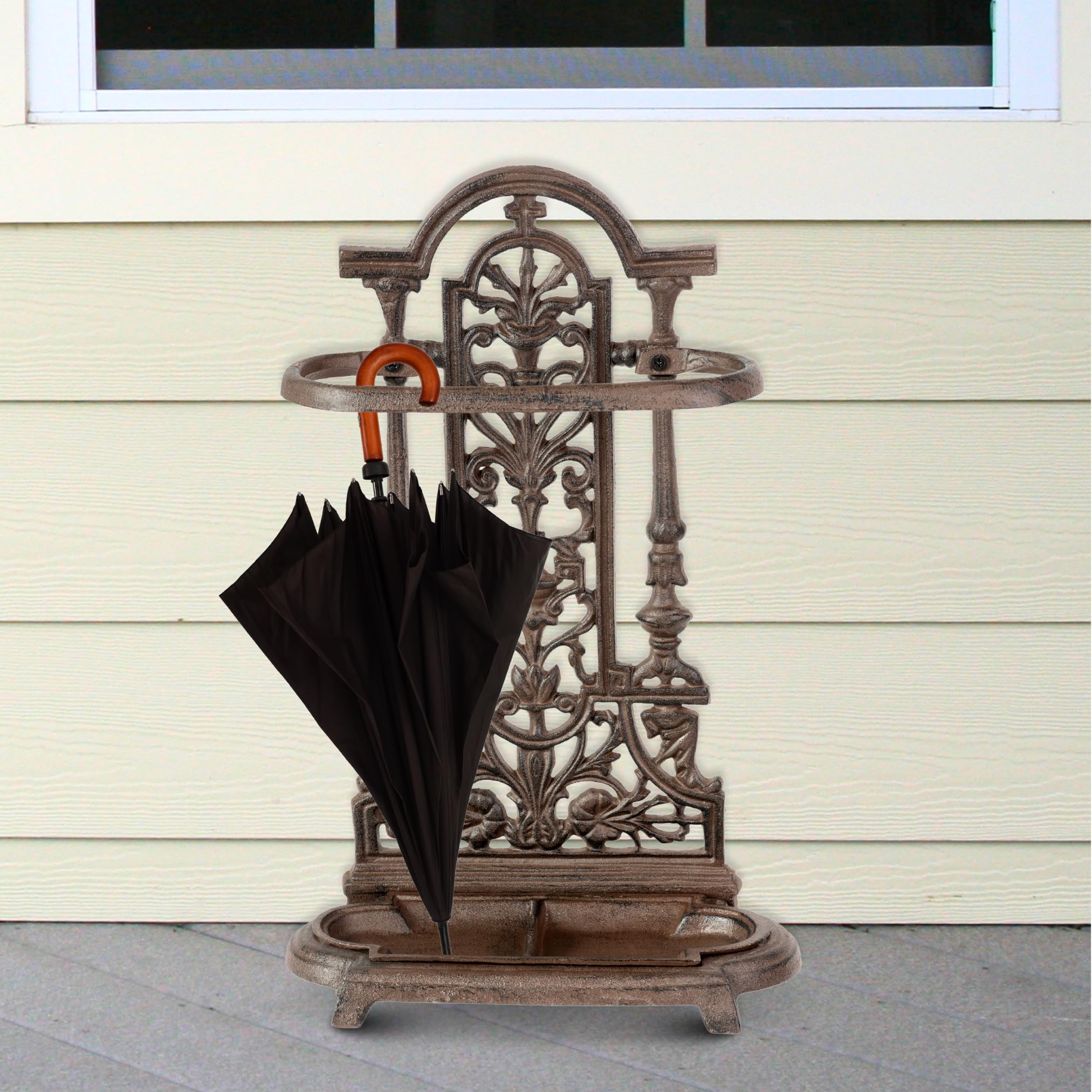 Garden Mile Vintage Antique Style Heavy Duty Cast Iron Umbrella Stand Walking Stick Holder Home Organisation Home Decor Umbrella Stand For Hallway Office Organisation Walking Stick Holders