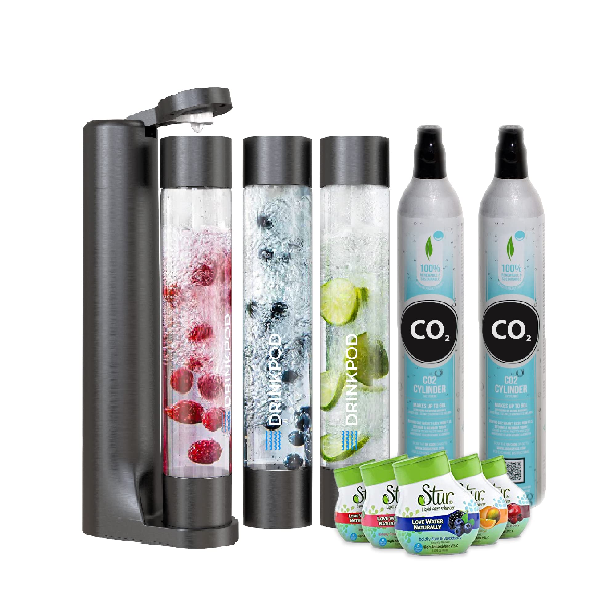 Buy FIZZpod Soda Maker With TWO CO2 Cylinder Fizzy Drink Machine with