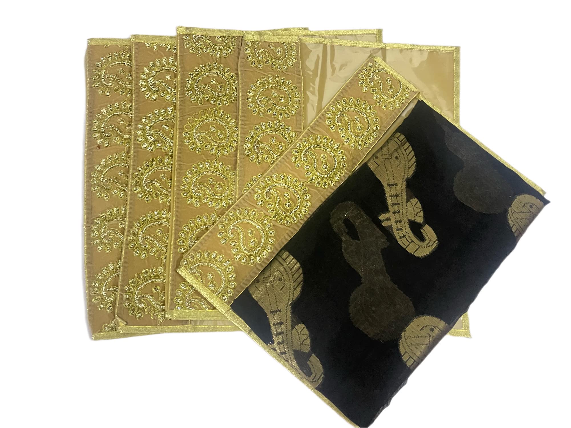 DBRANDY Single Packing Cloth Cover Bag for Gifting/Storage/organizing wardrobes/Wedding Saree Packing Bags ( Gold, Pack of 4 ) (B0BHT6961C) Amazon Price History, Amazon Price Tracker
