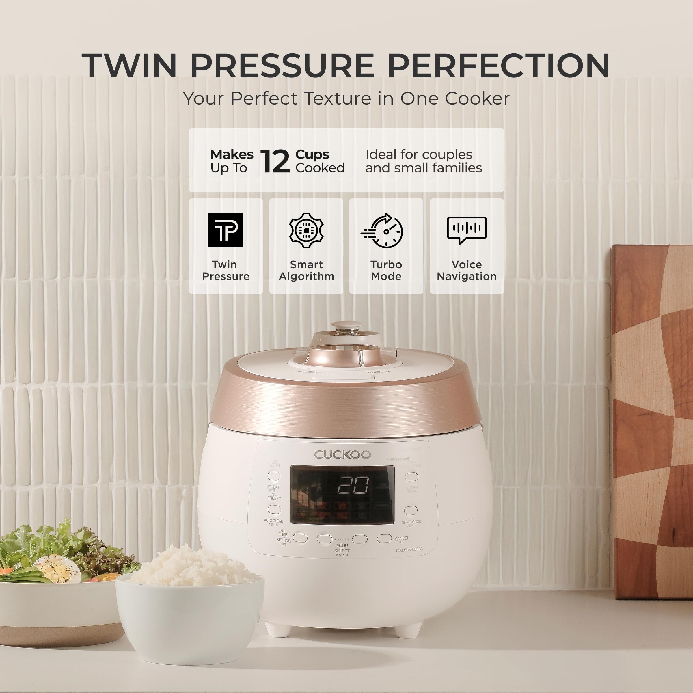Amazon.com: Cuckoo CRP-RT0609FW 6 cup Twin Pressure Plate Rice