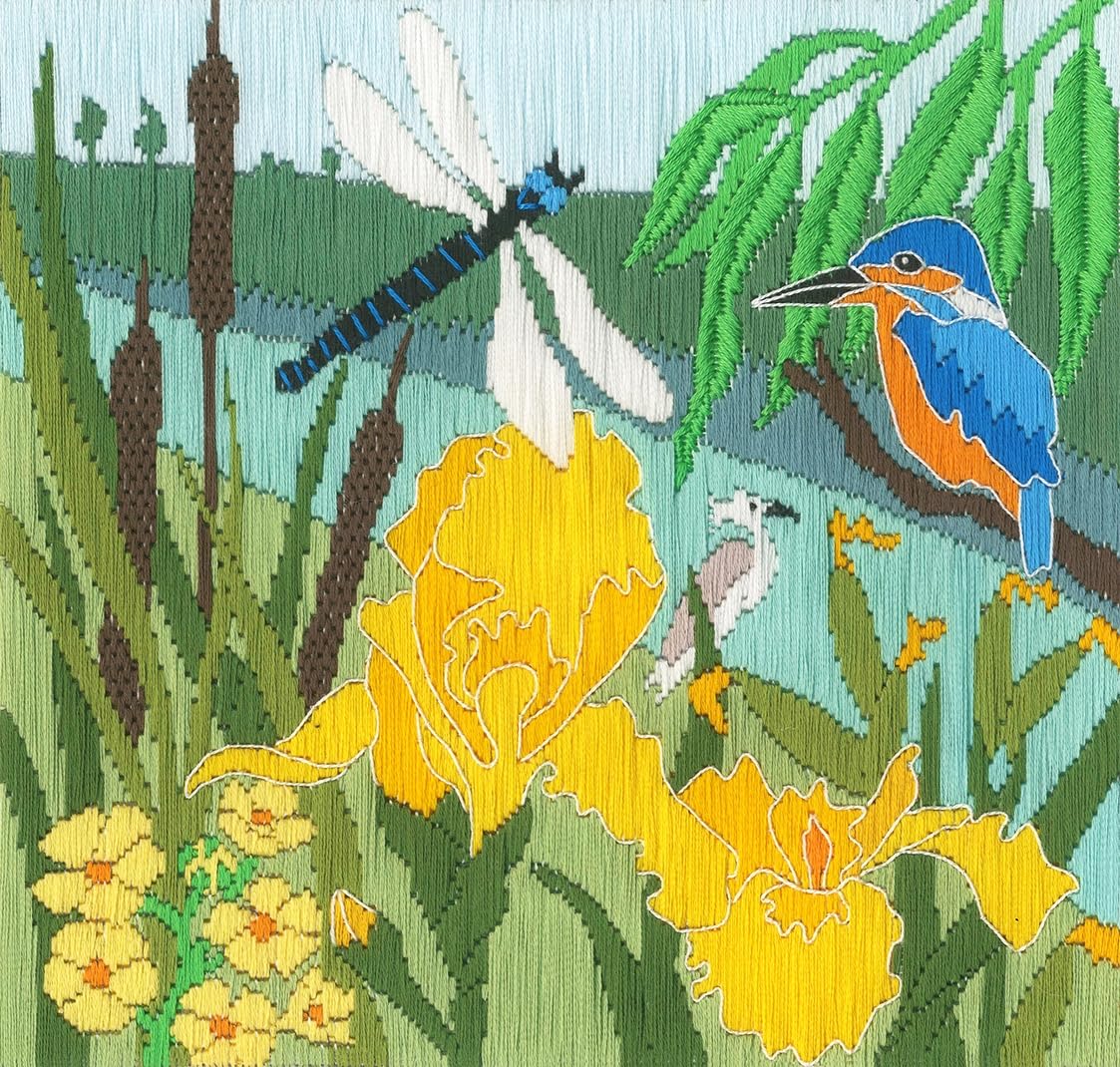 Bothy Threads Clear Silken Long Stitch Kit - Riverside Rushes