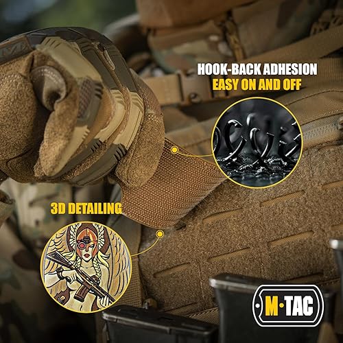 Miniatura 3 de M-Tac Morale Patch Valkyrie  Parche militar táctico de PVC con cierre de gancho en la parte trasera  Parches para chaleco, mochilas, sombreros