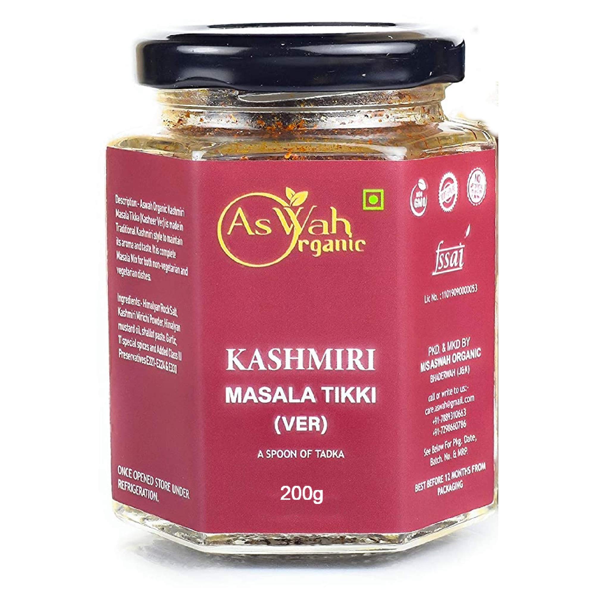 See full amazon price history chart for Aswah Organic Kashmiri Masala Tikki, Vaaer Masala 200g Grams, Ready to Use Tadka Masala Blended Spices & Herbs Premix Aswah Organic Kashmiri Masala Tikki, Vaaer Masala 200g Grams, Ready to Use Tadka Masala Blended Spices & Herbs Premix (B08LW4KVPL) Amazon Price History, Amazon Price Tracker