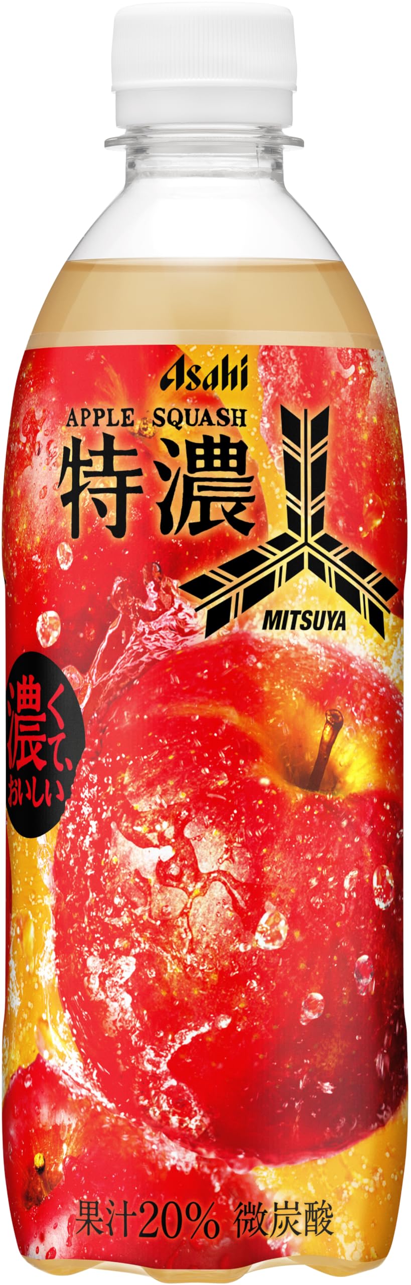 Amazon.co.jp: 三ツ矢 特濃アップルスカッシュ 500ml×24本[サイダー