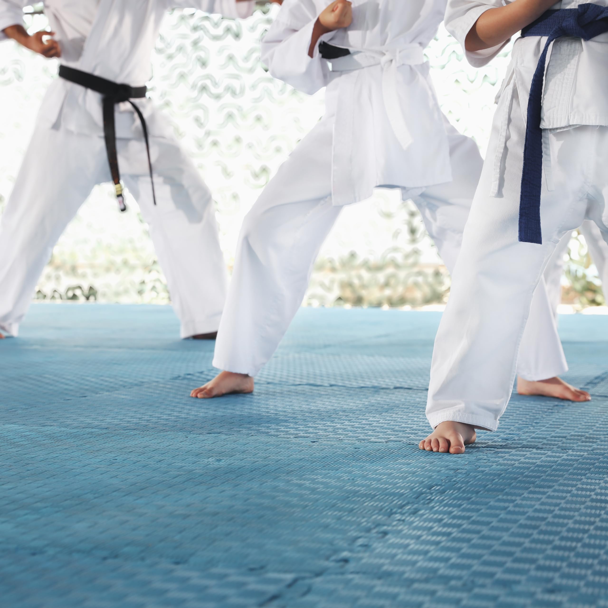 Tatami Palestra 100x100x4 cm Rosso/Blu – Tappeto Puzzle in Gomma EVA Antitrauma, 1 Piastrella Tatami Giapponese Antiscivolo per Judo, Karate, MMA, Arti Marziali