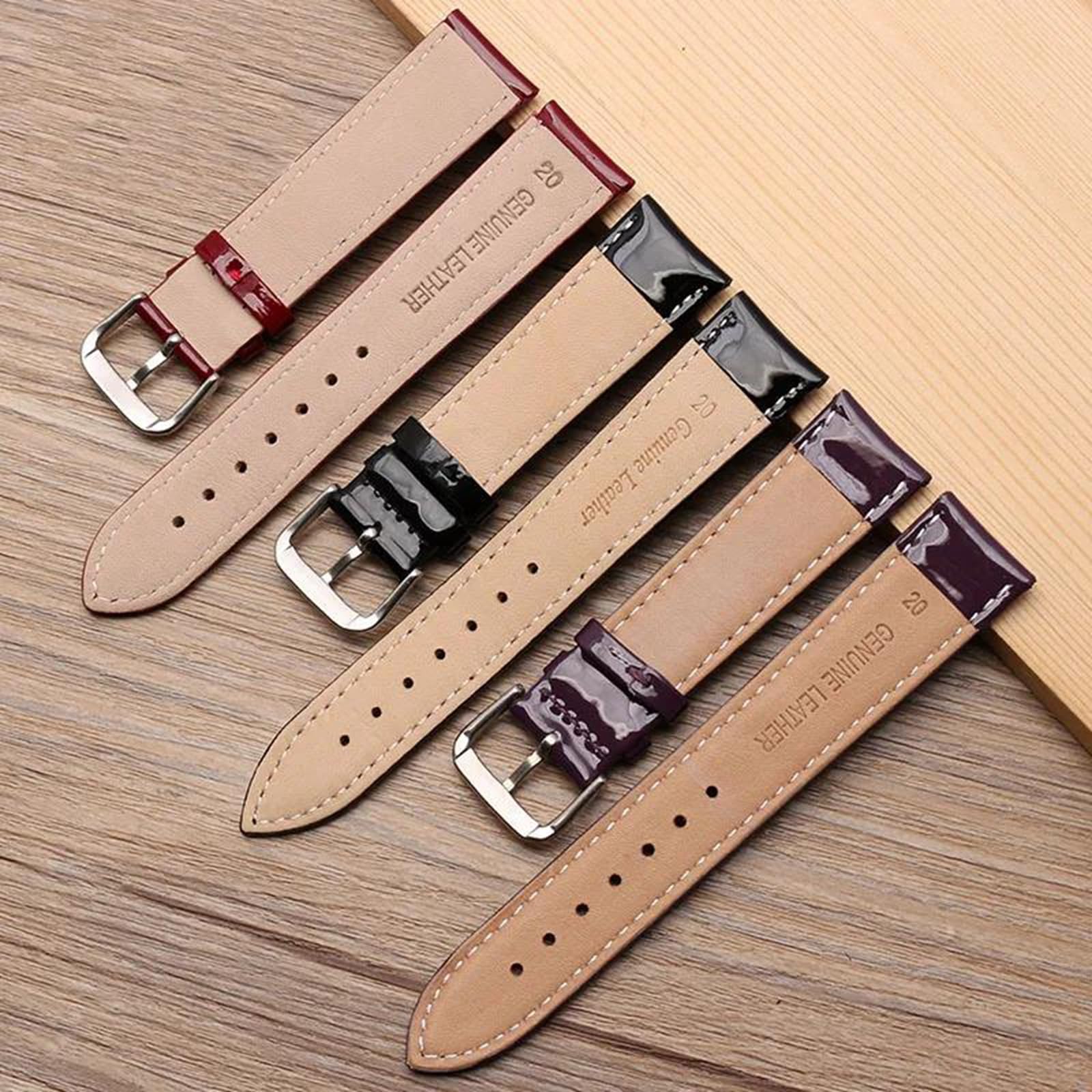 Bracelets de montre en cuir， Bracelet de montre en cuir 14-20 mm Bracelet de montre en cuir