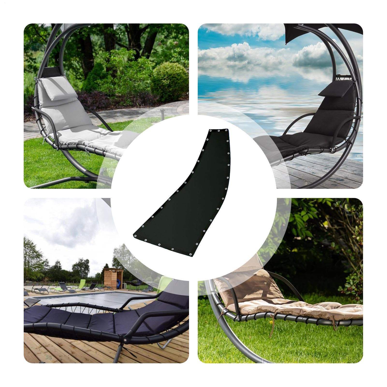 Tissu de Remplacement pour Chaise Balancelle | Filet pour Hamac Imperméable - Meuble Terrasse pour Hamacs Jardin Terrasse Intérieur Extérieur