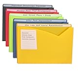 Write-On Poly File Jackets, Straight Tab, Letter Size, Assorted Colors, Pack of 25